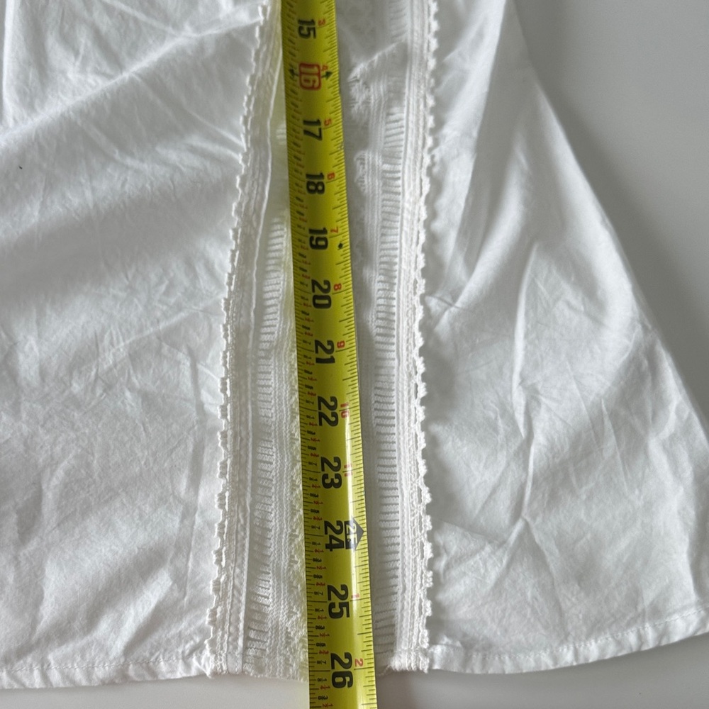 Anthropologie White Lightweight Popover Top - Picture 7 of 7